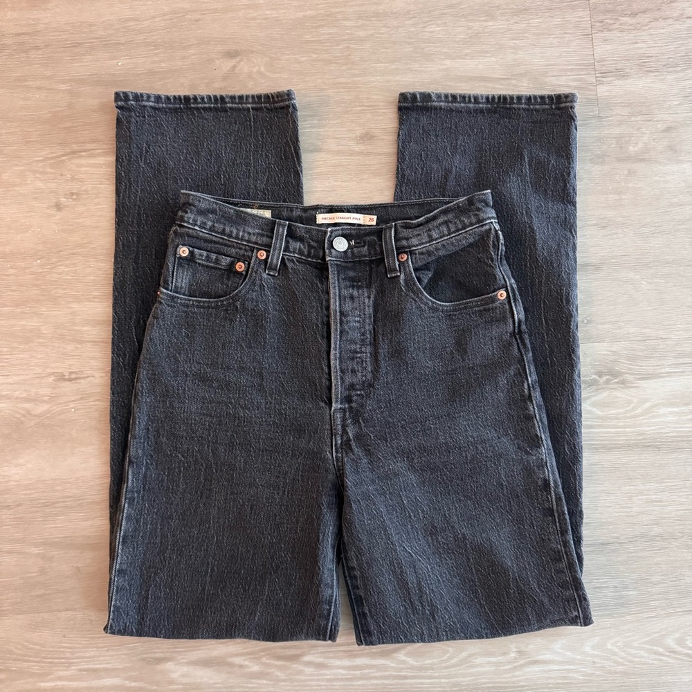 Levi’s Ribcage Straight Ankle Black Jeans